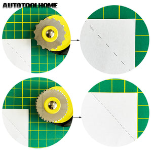 AUTOTOOLHOME 9pcs 45mm Rotary Cutter Set Skip stitch Blade Pinking Rotary Blade for Quilting Fabric Arts & Crafts Quilting Crochet Blades - AUTOTOOLHOME