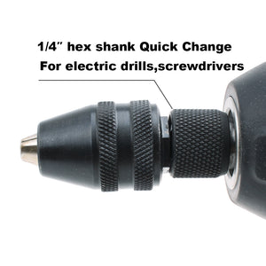 AUTOTOOLHOME 1/4-inch Hex Shank Keyless Drill Chuck Quick Change Adapter Power Screwdriver to Drill Converter Conversion Conversion Tool - AUTOTOOLHOME